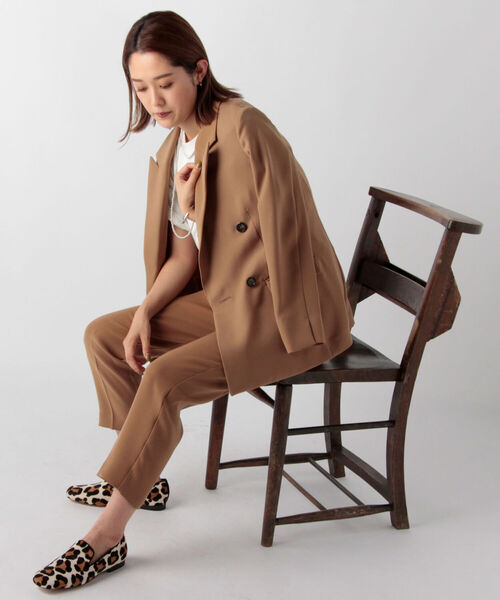 NOLLEY’S(ノーリーズ)の「バックサテンツイルウォッシャブルダブルジャケット(テーラードジャケット・レディース・ブラック/キャメル・36/38)」の19枚目の写真