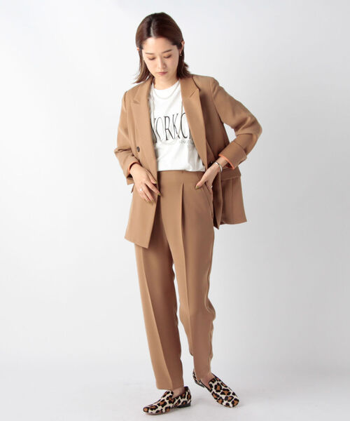 NOLLEY’S(ノーリーズ)の「バックサテンツイルウォッシャブルダブルジャケット(テーラードジャケット・レディース・ブラック/キャメル・36/38)」の20枚目の写真