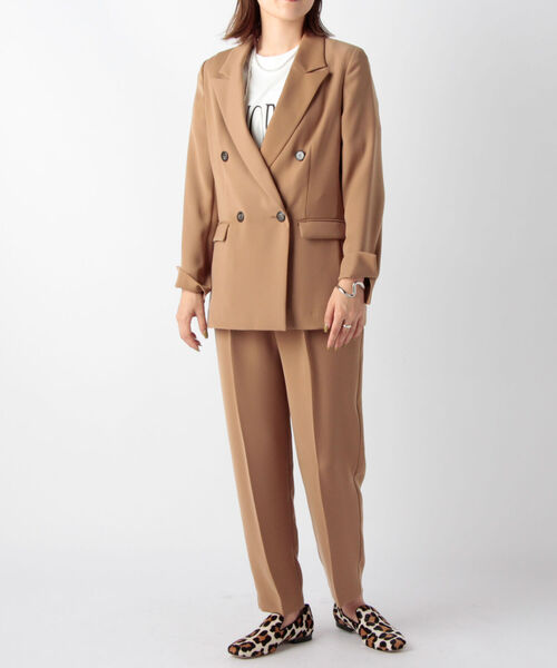 NOLLEY’S(ノーリーズ)の「バックサテンツイルウォッシャブルダブルジャケット(テーラードジャケット・レディース・ブラック/キャメル・36/38)」の21枚目の写真