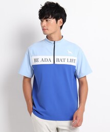 ◆メッセージロゴ ハーフジッププルオーバー