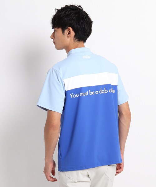 adabat(アダバット)の「◆メッセージロゴ ハーフジッププルオーバー(Tシャツ/カットソー・メンズ・ブルー・46/48/50)」の8枚目の写真