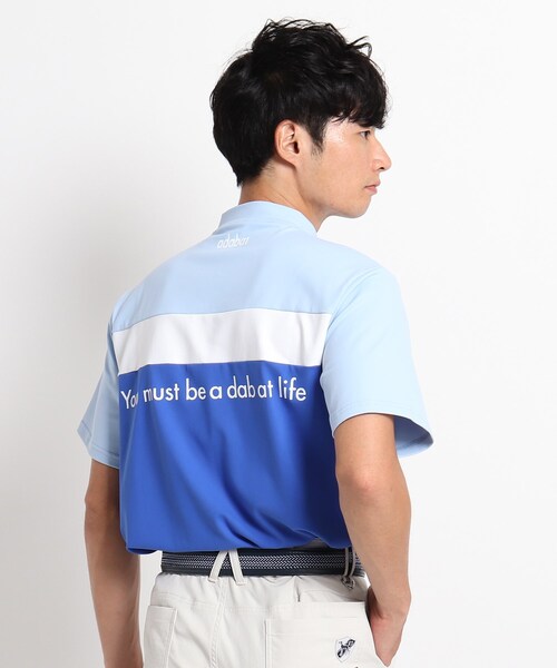 adabat(アダバット)の「◆メッセージロゴ ハーフジッププルオーバー(Tシャツ/カットソー・メンズ・ブルー・46/48/50)」の16枚目の写真