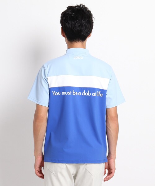 adabat(アダバット)の「◆メッセージロゴ ハーフジッププルオーバー(Tシャツ/カットソー・メンズ・ブルー・46/48/50)」の9枚目の写真