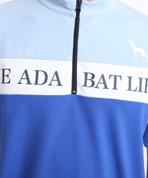 adabat(アダバット)の「◆メッセージロゴ ハーフジッププルオーバー(Tシャツ/カットソー・メンズ・ブルー・46/48/50)」の13枚目の写真