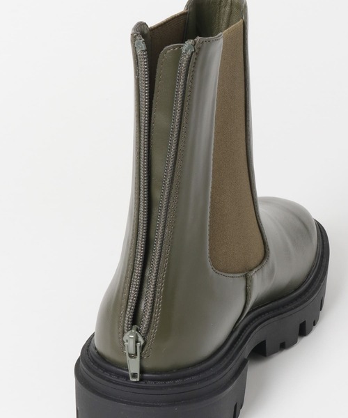 SENSE OF PLACE by URBAN RESEARCH（センスオブプレイスバイアーバンリサーチ）の「トラックソールサイドゴアブーツ（ブーツ・レディース・カーキ/ブラック/アイボリー・SMALL/LARGE/MEDIUM）」の8枚目の写真