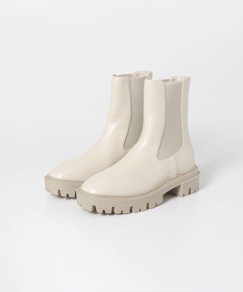 SENSE OF PLACE by URBAN RESEARCH（センスオブプレイスバイアーバンリサーチ）の「トラックソールサイドゴアブーツ（ブーツ・レディース・カーキ/ブラック/アイボリー・SMALL/LARGE/MEDIUM）」の12枚目の写真