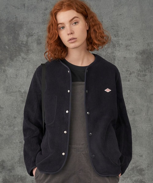 DANTON（ダントン）の「【DANTON】カラーレスフリースジャケット WOMEN