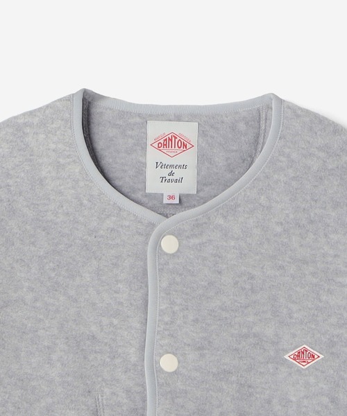 DANTON（ダントン）の「【DANTON】カラーレスフリースジャケット WOMEN