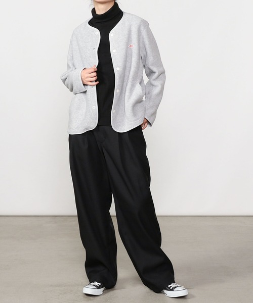 DANTON（ダントン）の「【DANTON】カラーレスフリースジャケット WOMEN