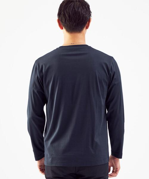 green label relaxing（グリーンレーベルリラクシング）の「オーガニッククリア クルーネック 長袖 カットソー OVLG（Tシャツ/カットソー・メンズ・ネイビー/ベージュ/ケリー/ホワイト/ライラック・M/XL/L/S/2XL）」の21枚目の写真