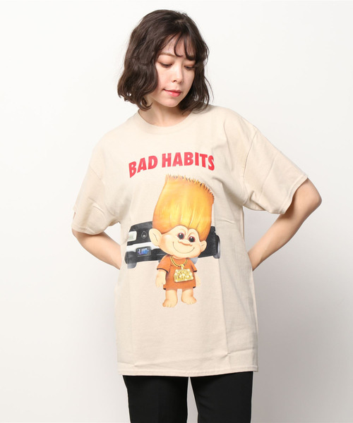 LAND by MILKBOY（ランドバイミルクボーイ）の「TROLLSxLAND BAD HABITS TEE（Tシャツ/カットソー・レディース・A/B・XXL/L）」の2枚目の写真