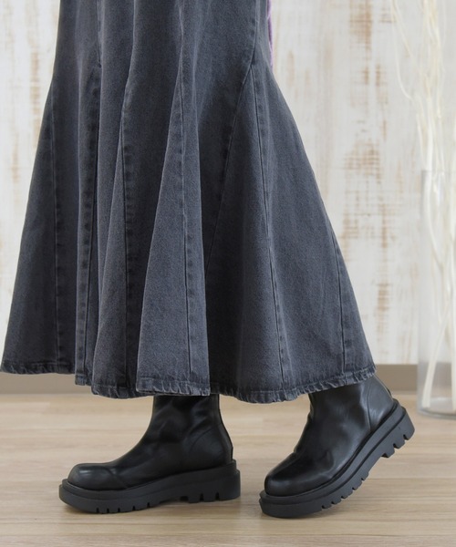 NOFALL(ノーフォール)の「バックファスナーストレッチショートブーツトラックソール(ブーツ・レディース・ブラック・LL/3L/S/M/L)」の20枚目の写真