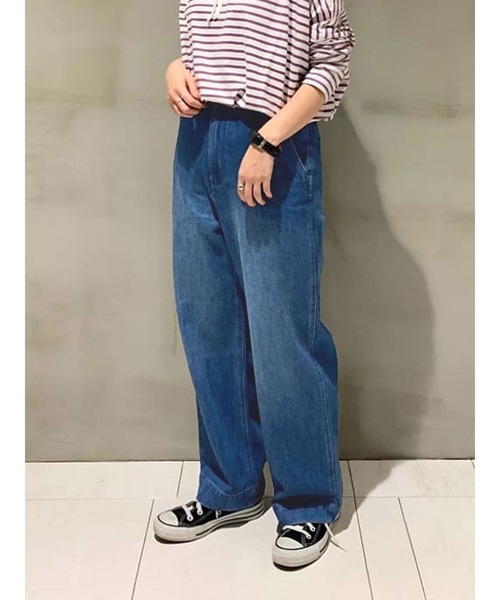 Lugnoncure（ルノンキュール）の「リカバーデニムパンツ（デニムパンツ・レディース・ブルー/ネイビー/ベージュ・MEDIUM/LARGE）」の3枚目の写真