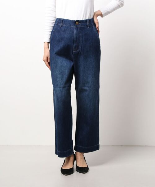 Lugnoncure（ルノンキュール）の「リカバーデニムパンツ（デニムパンツ・レディース・ブルー/ネイビー/ベージュ・MEDIUM/LARGE）」の7枚目の写真