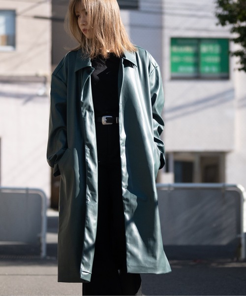 Naive magic（ナイーブマジック）の「【a】テックレザーステンカラー