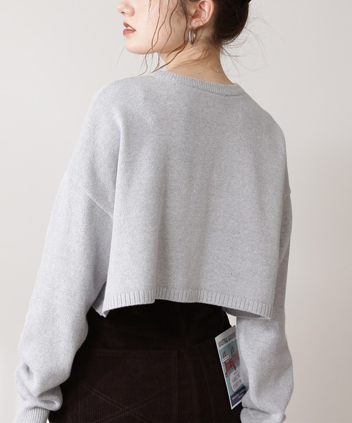 N.（N. Natural Beauty Basic）（エヌエヌナチュラルビューティーベーシック）の「◆クロップドカーディガン（カーディガン/ボレロ・レディース・杢グレー/ネイビー/ピンク・MEDIUM）」の7枚目の写真