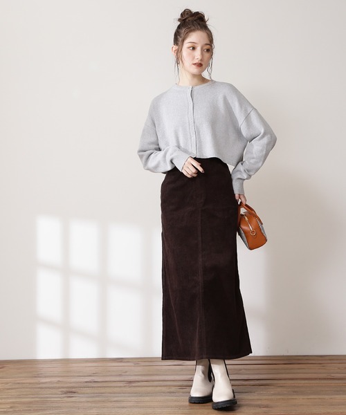 N.（N. Natural Beauty Basic）（エヌエヌナチュラルビューティーベーシック）の「◆クロップドカーディガン（カーディガン/ボレロ・レディース・杢グレー/ネイビー/ピンク・MEDIUM）」の8枚目の写真