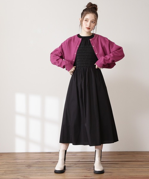 N.（N. Natural Beauty Basic）（エヌエヌナチュラルビューティーベーシック）の「◆クロップドカーディガン（カーディガン/ボレロ・レディース・杢グレー/ネイビー/ピンク・MEDIUM）」の12枚目の写真