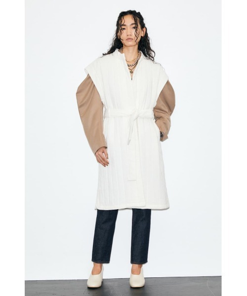 MOUSSY（マウジー）の「QUILTING ベスト（その他アウター・レディース・アイボリー/ライトカーキ・FREE）」の2枚目の写真
