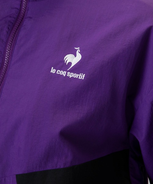 le coq sportif（ルコックスポルティフ）の「ナイロンジャケットナイロンジャケット（裏メッシュ起毛） レディース ウェア ジャージ スウェット トレーニング トレーニングウェア スポーツウェア（ナイロンジャケット・レディース・パープル/ネイビー/ホワイト・S/M/XL/L）」の10枚目の写真