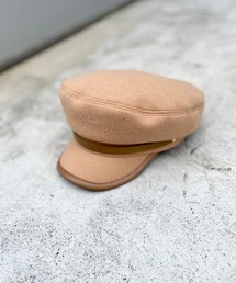 un dix cors | 顔周りをおしゃれに彩る　レザー切替キャスケット(キャスケット)