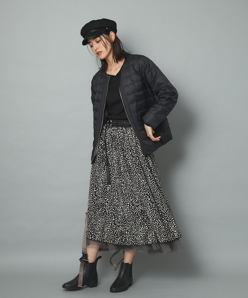 un dix cors（アンディコール）の「顔周りをおしゃれに彩る　レザー切替キャスケット（キャスケット・レディース・ブラック/ベージュ・FREE）」の12枚目の写真