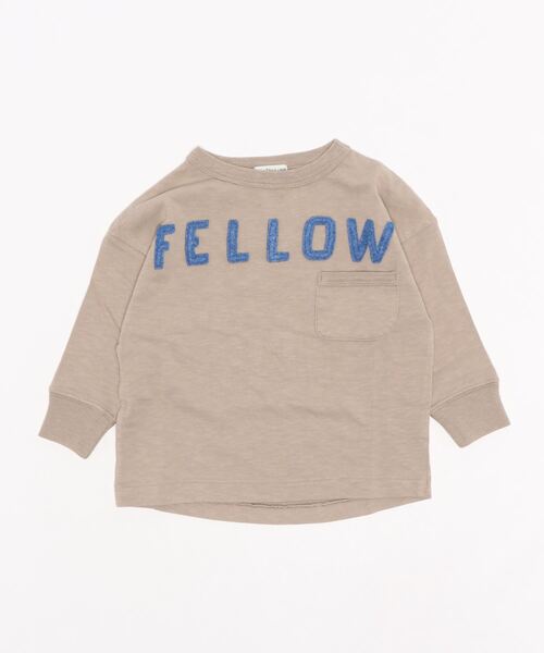 DENIM DUNGAREE（デニムダンガリー）の「天竺 FELLOW Tシャツ（Tシャツ/カットソー・キッズ・ネイビー/アイボリー/ベージュ・120/110/100）」の2枚目の写真