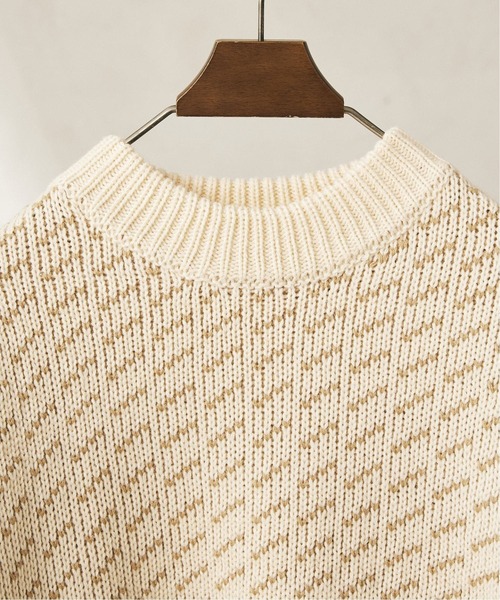 JOURNAL STANDARD relume(ジャーナルスタンダード レリューム)の「BIG BIRDS EYE ウォッシャブルニット/ユニセックス 2(ニット/セーター・メンズ・グレー/ブラウン/ナチュラル/カーキ/ネイビー・MEDIUM/LARGE)」の8枚目の写真