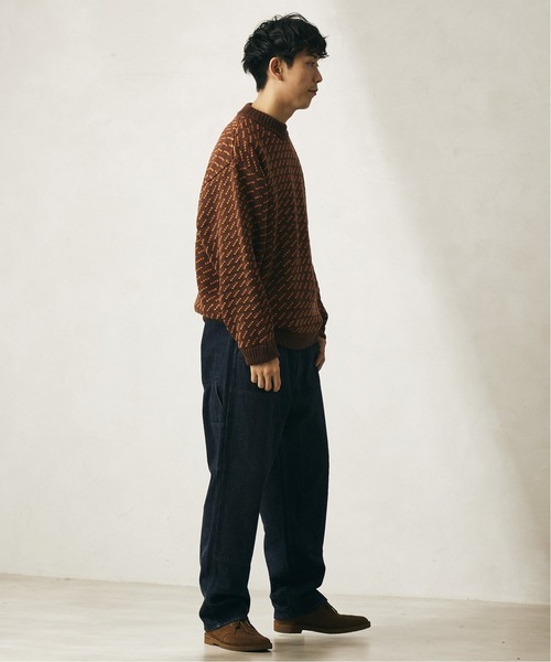 JOURNAL STANDARD relume(ジャーナルスタンダード レリューム)の「BIG BIRDS EYE ウォッシャブルニット/ユニセックス 2(ニット/セーター・メンズ・グレー/ブラウン/ナチュラル/カーキ/ネイビー・MEDIUM/LARGE)」の9枚目の写真