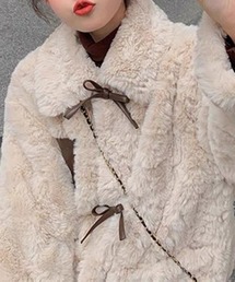 YUGA フェイクムートン　ボア　ジャケットコート