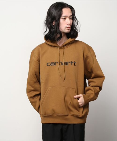 Carhartt WIP（カーハートダブリューアイピー）の「HOODED CARHARTT SWEATSHIRT（パーカー・メンズ・アッシュ/ブラウン/カモフラージュ/グレー/ブラック/ブルーグリーン/ダークパープル・LARGE/MEDIUM/SMALL/X-LARGE/X-SMALL/XX-LARGE）」の5枚目の写真