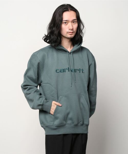 Carhartt WIP（カーハートダブリューアイピー）の「HOODED CARHARTT SWEATSHIRT（パーカー・メンズ・アッシュ/ブラウン/カモフラージュ/グレー/ブラック/ブルーグリーン/ダークパープル・LARGE/MEDIUM/SMALL/X-LARGE/X-SMALL/XX-LARGE）」の6枚目の写真