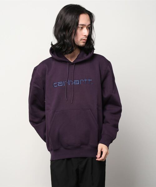 Carhartt WIP（カーハートダブリューアイピー）の「HOODED CARHARTT SWEATSHIRT（パーカー・メンズ・アッシュ/ブラウン/カモフラージュ/グレー/ブラック/ブルーグリーン/ダークパープル・LARGE/MEDIUM/SMALL/X-LARGE/X-SMALL/XX-LARGE）」の7枚目の写真