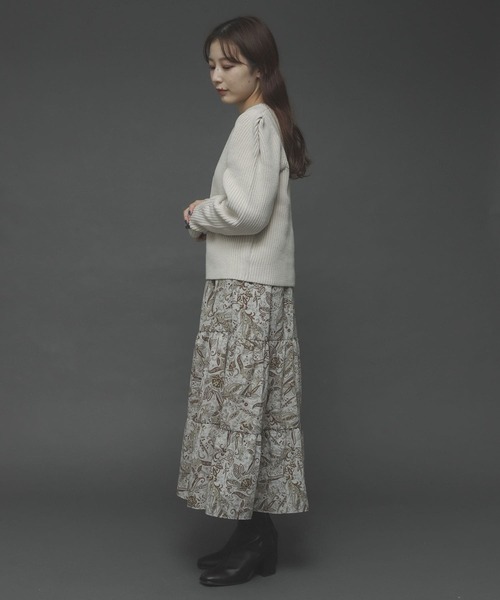 SENSE OF PLACE by URBAN RESEARCH(センスオブプレイスバイアーバンリサーチ)の「ペイズリーフラワーティアードワンピース(ワンピース・レディース・ブラウン系その他/ベージュ系その他・ONE)」の8枚目の写真