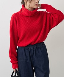 PUAL CE CIN | 【Du noir】ウォッシャブルニットハイネックプルオーバー(ニット/セーター)