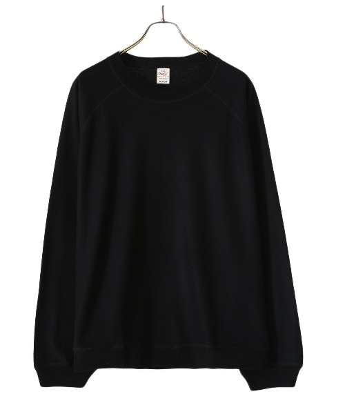 GOLD（ゴールド）の「GOLD / ゴールド：WASHABLE WOOL RAGLAN L/S TEE：21B-GL68805[MUS]（Tシャツ/カットソー・メンズ・チャコールグレー/ブラック/ブラック系その他・S/M/L）」の2枚目の写真