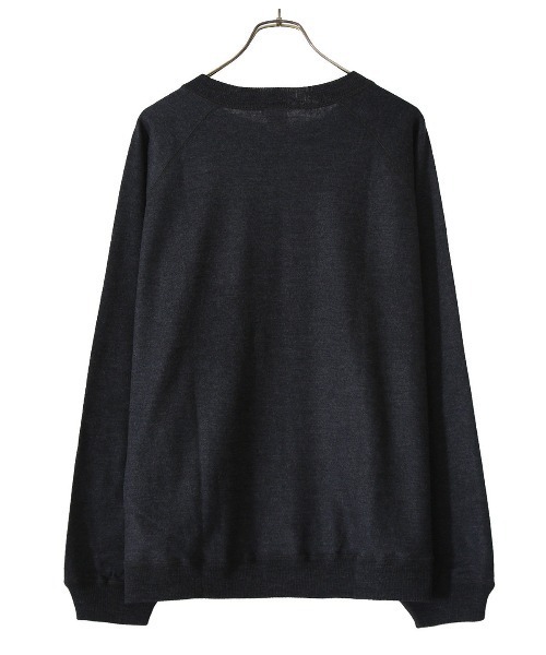 GOLD（ゴールド）の「GOLD / ゴールド：WASHABLE WOOL RAGLAN L/S TEE：21B-GL68805[MUS]（Tシャツ/カットソー・メンズ・チャコールグレー/ブラック/ブラック系その他・S/M/L）」の7枚目の写真