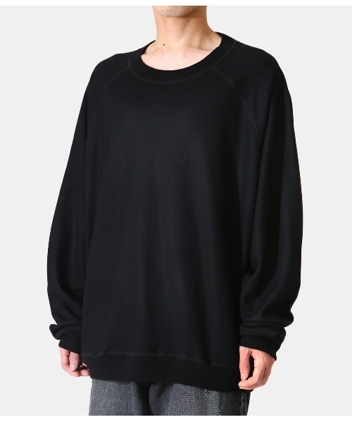 GOLD（ゴールド）の「GOLD / ゴールド：WASHABLE WOOL RAGLAN L/S TEE：21B-GL68805[MUS]（Tシャツ/カットソー・メンズ・チャコールグレー/ブラック/ブラック系その他・S/M/L）」の21枚目の写真