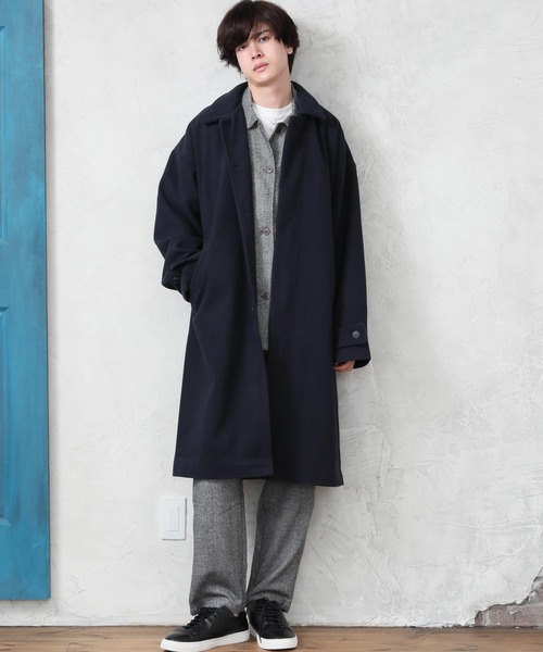 ARCADE(アーケード)の「テックメルトンステンカラーコート(ステンカラーコート・メンズ・ブラック/その他/キナリ/ダークネイビー/キャメル・L/M/XL)」の14枚目の写真