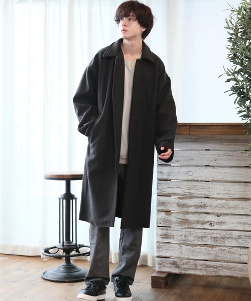 ARCADE(アーケード)の「テックメルトンステンカラーコート(ステンカラーコート・メンズ・ブラック/その他/キナリ/ダークネイビー/キャメル・L/M/XL)」の13枚目の写真