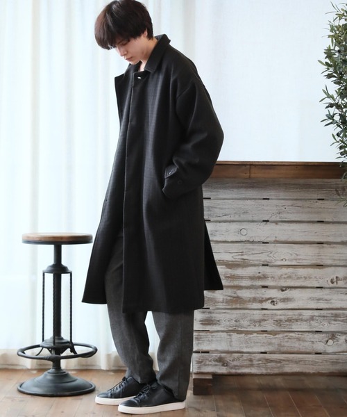 ARCADE(アーケード)の「テックメルトンステンカラーコート(ステンカラーコート・メンズ・ブラック/その他/キナリ/ダークネイビー/キャメル・L/M/XL)」の12枚目の写真