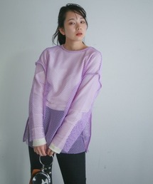 spoon store | メッシュパイピングルーズプルオーバー(ニット/セーター)