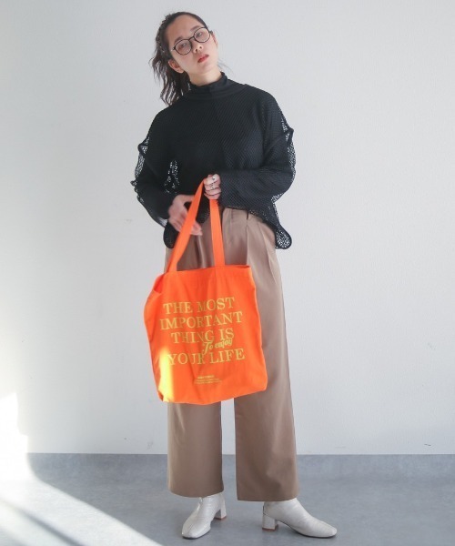 spoon store（スプーンストア）の「メッシュパイピングルーズプルオーバー（ニット/セーター・レディース・パープル/ブラック・フリー）」の9枚目の写真