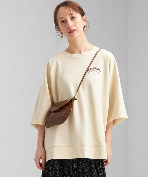 Goodwear(Since1983)(グッドウェア)の「【別注】<Goodwear (グッドウェア)>6分袖 ロゴ スウェット プルオーバー カットソー(Tシャツ/カットソー・レディース・オフホワイト/ライトピンク/グレー・FREE)」の1枚目の写真