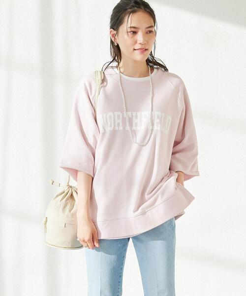 Goodwear(Since1983)(グッドウェア)の「【別注】<Goodwear (グッドウェア)>6分袖 ロゴ スウェット プルオーバー カットソー(Tシャツ/カットソー・レディース・オフホワイト/ライトピンク/グレー・FREE)」の5枚目の写真
