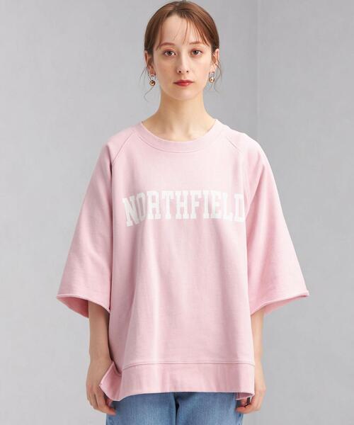 Goodwear(Since1983)(グッドウェア)の「【別注】<Goodwear (グッドウェア)>6分袖 ロゴ スウェット プルオーバー カットソー(Tシャツ/カットソー・レディース・オフホワイト/ライトピンク/グレー・FREE)」の6枚目の写真