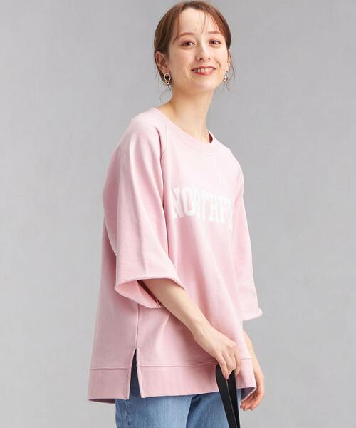 Goodwear(Since1983)(グッドウェア)の「【別注】<Goodwear (グッドウェア)>6分袖 ロゴ スウェット プルオーバー カットソー(Tシャツ/カットソー・レディース・オフホワイト/ライトピンク/グレー・FREE)」の14枚目の写真