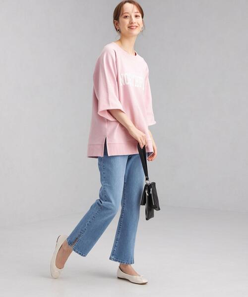 Goodwear(Since1983)(グッドウェア)の「【別注】<Goodwear (グッドウェア)>6分袖 ロゴ スウェット プルオーバー カットソー(Tシャツ/カットソー・レディース・オフホワイト/ライトピンク/グレー・FREE)」の15枚目の写真