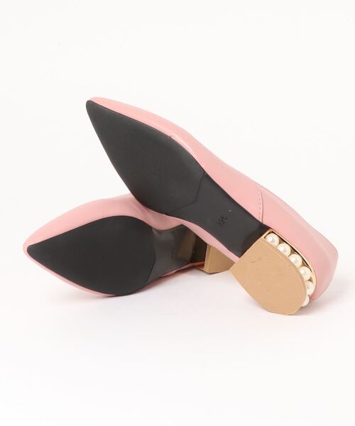 SVEC（シュベック）の「パールヒール ポインテッド フラット パンプス（パンプス・レディース・ホワイト/ブラック/ピンク・38/39/35/36/37/40）」の5枚目の写真