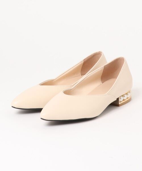 SVEC（シュベック）の「パールヒール ポインテッド フラット パンプス（パンプス・レディース・ホワイト/ブラック/ピンク・38/39/35/36/37/40）」の21枚目の写真